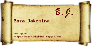 Baza Jakobina névjegykártya